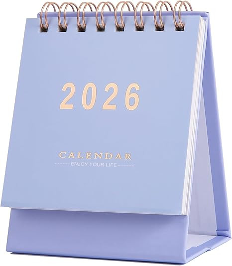 Mini Desk Calendar 2026-2027 - Runs From Jan 2026 to Jun 2027 Monthy Small Desktop Calendar 250gs... | Amazon (US)