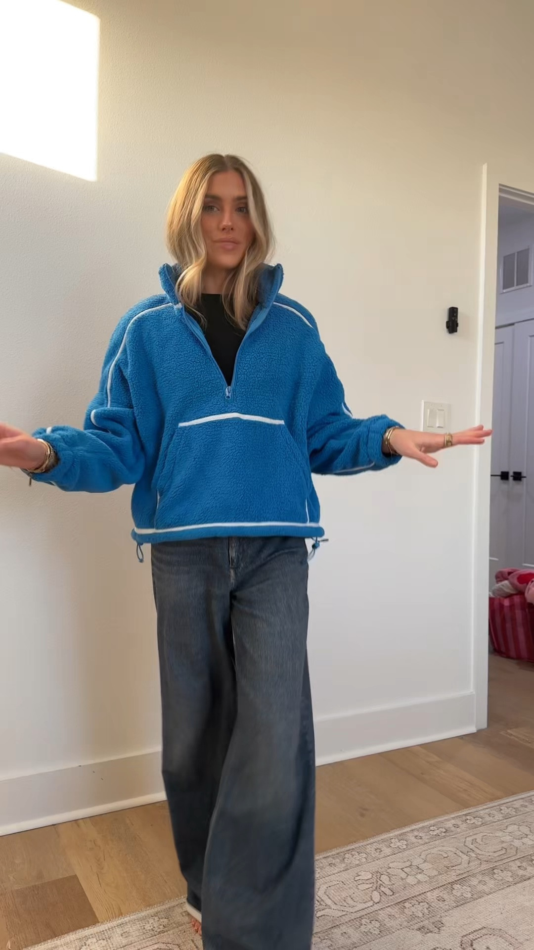 Amazon size small Women's Fleece Jacket Long Sleeve Half Zip Pullover Fuzzy Sherpa Sweatshirt Contrast Outerwear with Pockets

#LTKSeasonal #LTKSaleAlert #LTKootd