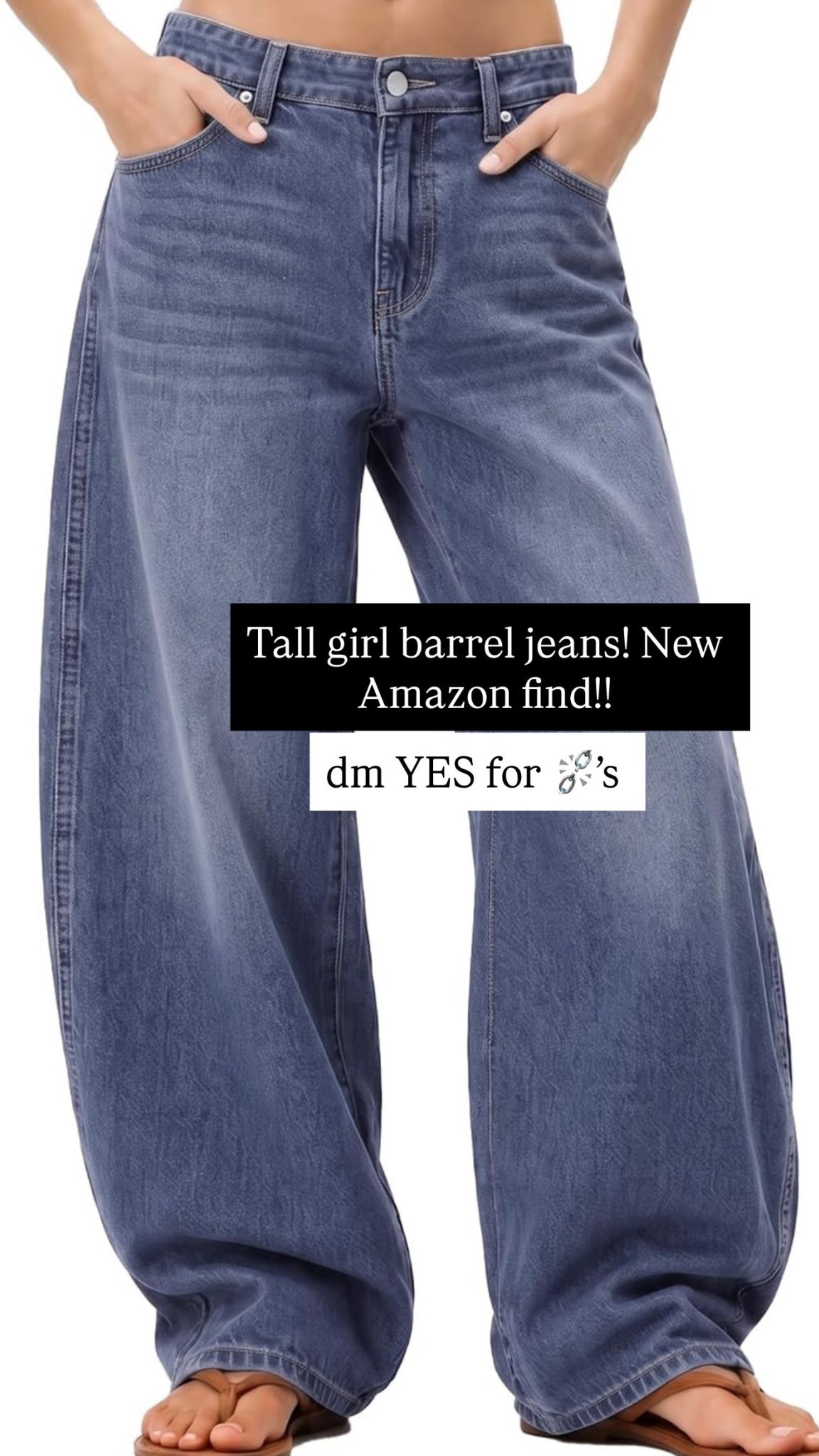 Tall girl barrel jeans! New Amazon find!!