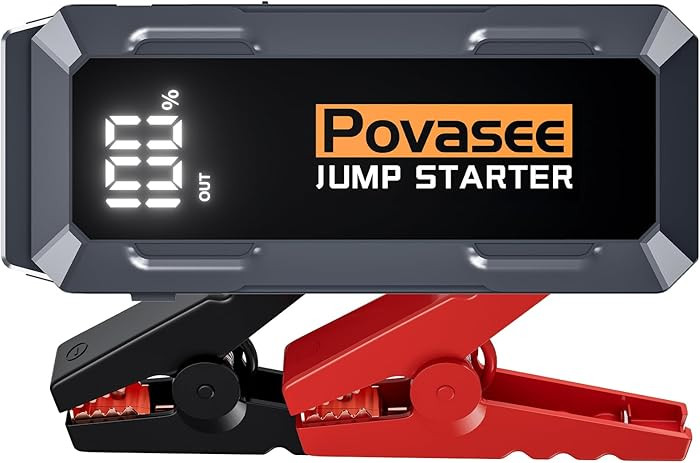 Povasee 4000A Jump Starter 12V Battery Jumper Starter(10L Gas 10L Diesel Engine),Car Battery Jump... | Amazon (US)