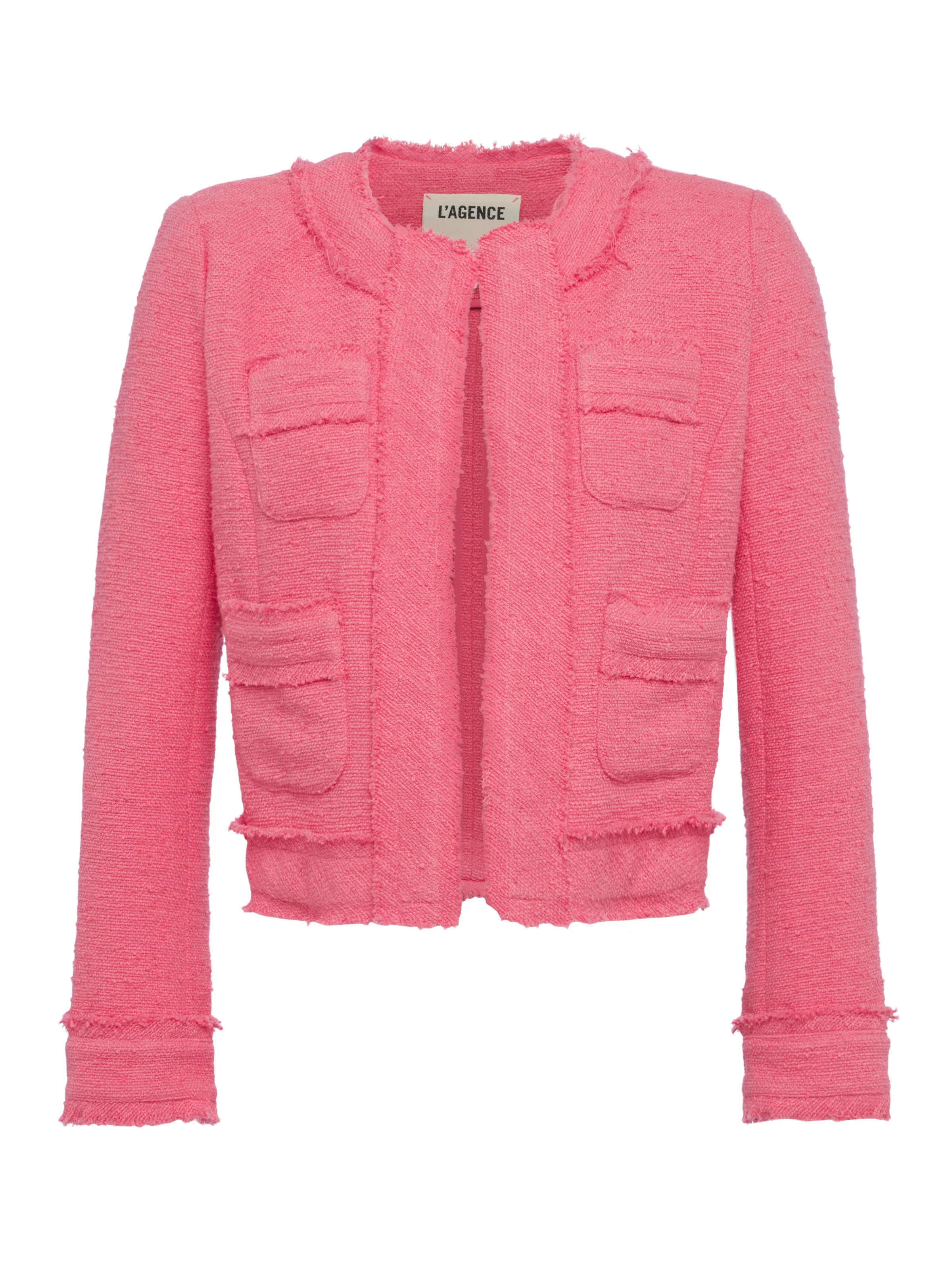L'AGENCE Keaton Jacket in Coral Rose | L'Agence