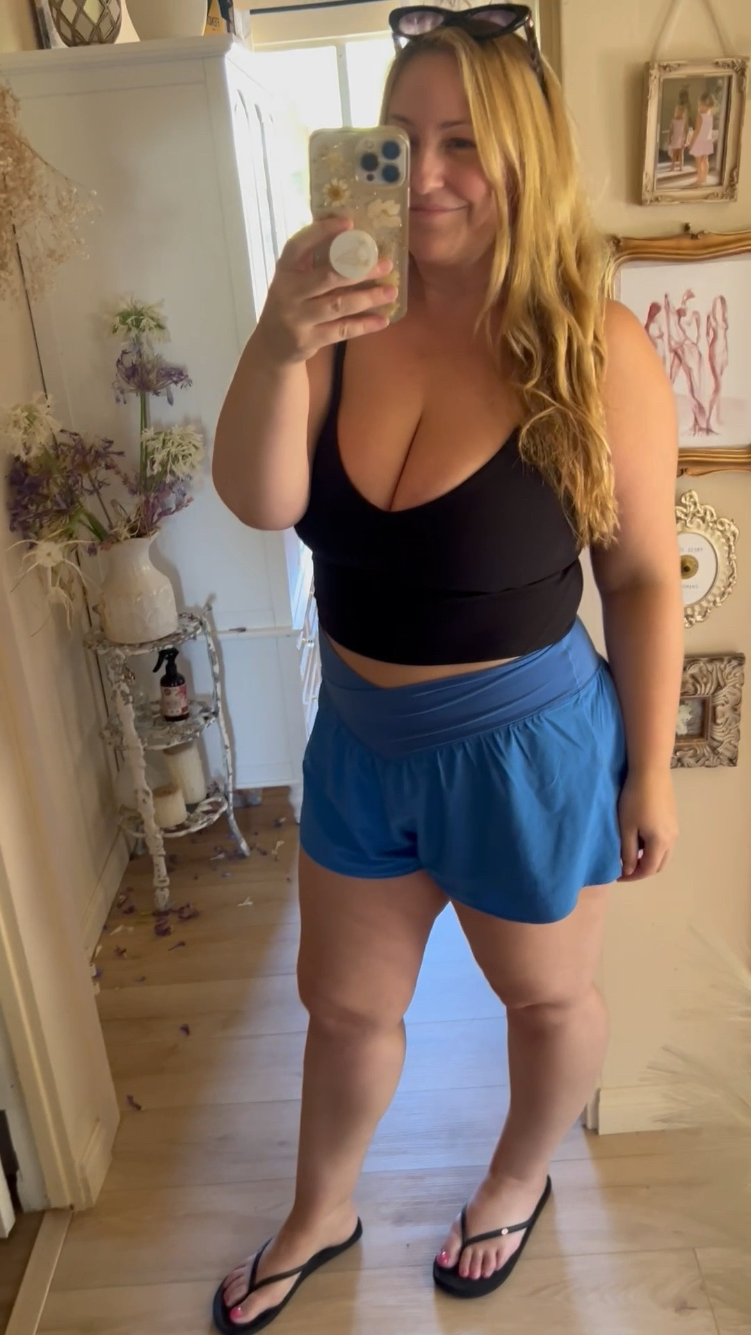 Casual athleisure summer ootd 
Size 14 top and size L short
I love these shorts so much. They have built in little shorts underneath with pockets too! 

#LTKMidsize #LTKActive #LTKSeasonal
