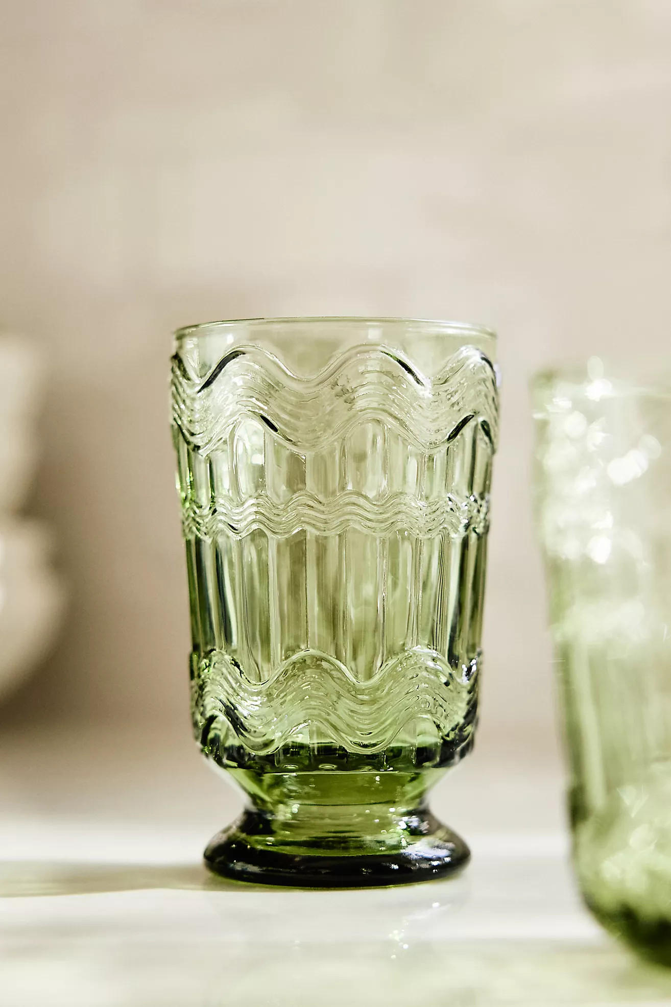 Polly Textured Glass Tumblers, Set of 4 | Anthropologie (US)