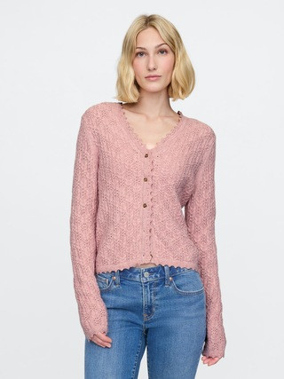CashSoft Pointelle Cardigan | Gap (US)