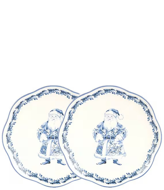 Southern Living Chinoiserie Christmas Collection Santa Accent Plates, Set of 2 | Dillard's | Dillard's