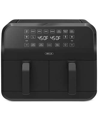 Bella 8-Qt. Dual-Basket Touchscreen Air Fryer & Reviews - Small Appliances - Kitchen - Macy's | Macys (US)