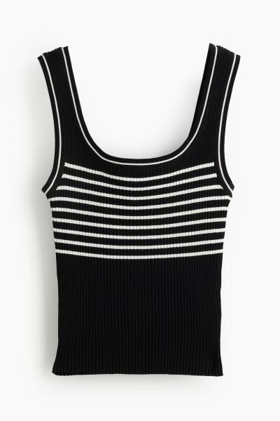 Rib-knit vest top | H&M (UK, MY, IN, SG, PH, TW, HK)