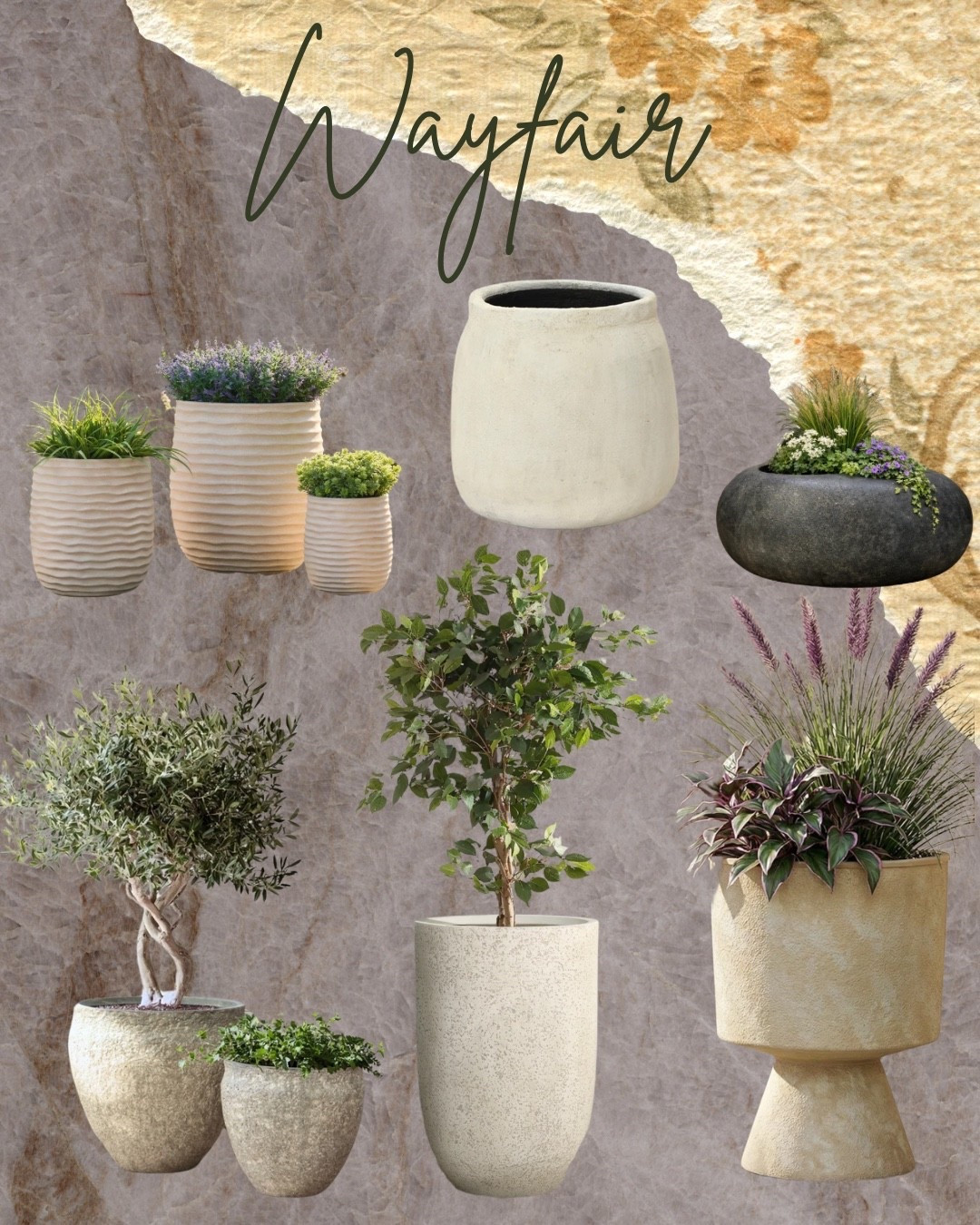 Last day for Way day deals! Perfect Mother’s Day gifts 🤍 | planters | garden | trellis | modern organic | textured planters | neutral planters | wall fountain | outdoor fountain | raised garden beds | wood garden beds |outdoor furniture | patio furniture | landscape | garden | plants | #LTKmothersday | outdoor dining table | outdoor dining chairs | way day deals | Wayfair | home decor | exterior design | 

#LTKHome #LTKSeasonal #LTKMothersDay