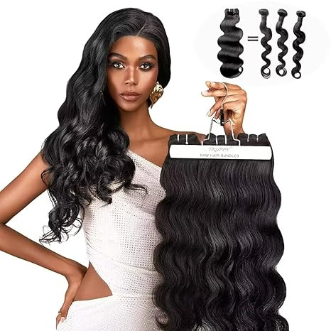 Body Wave Bundles Human Hair,SoftMAX Raw Cambodian Hair Wavy Bundle | Amazon (US)