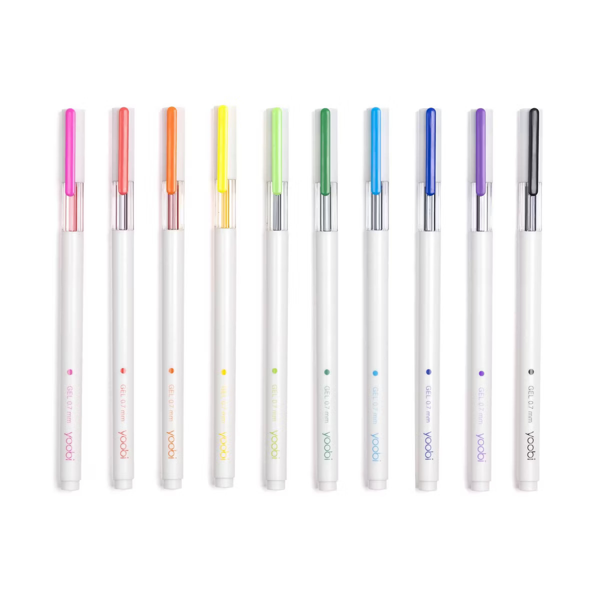 Yoobi Evolve 10pk Gel Pens See-Through Barrel 0.7mm color Ink | Target