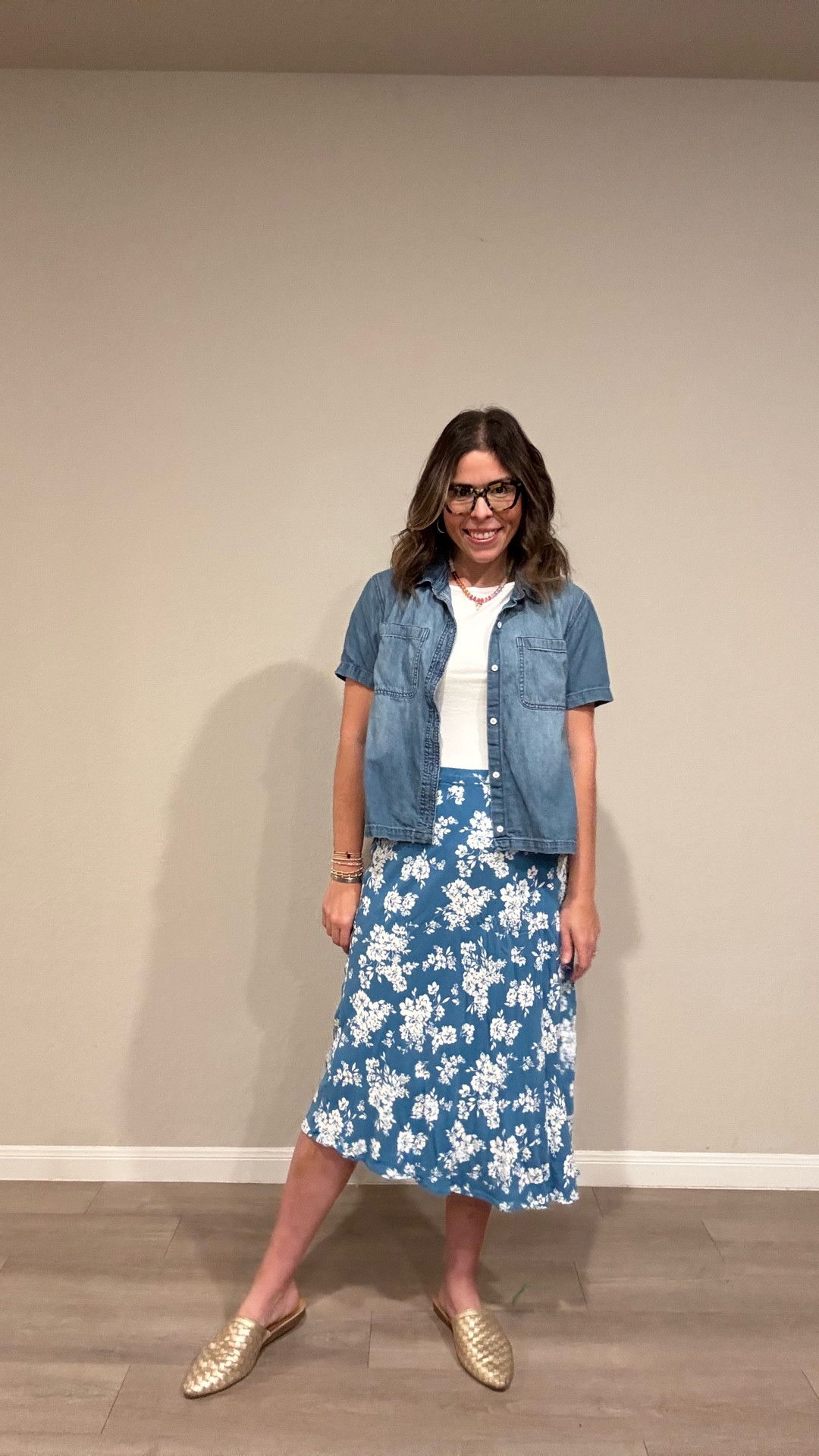 Serving main character energy in a skirt I’ve had forever 💙 Linked similar styles so you can recreate the look. The denim top is the key detail 

#LTKMidsize #LTKdayinmylife #LTKootd