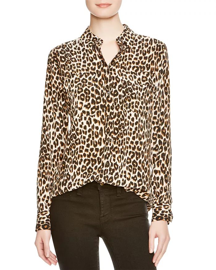 Slim Signature Leopard-Printed Silk Shirt | Bloomingdale's (US)