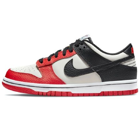 Nike Dunk Low EMB NBA 75th Anniversary Chicago Men s Size DD3363-100 Sail Black Chile Red | Walmart (US)
