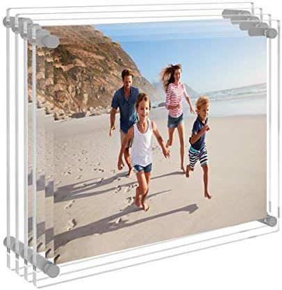 AITEE 8x10 Wall Display Acrylic Picture Frames(4-packs ), Clear Floating Photo Frame Wall Mount, Dis | Amazon (US)