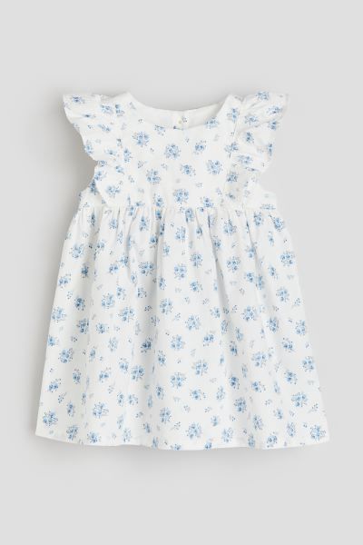 Flounce-trimmed Cotton Dress | H&M (US + CA)
