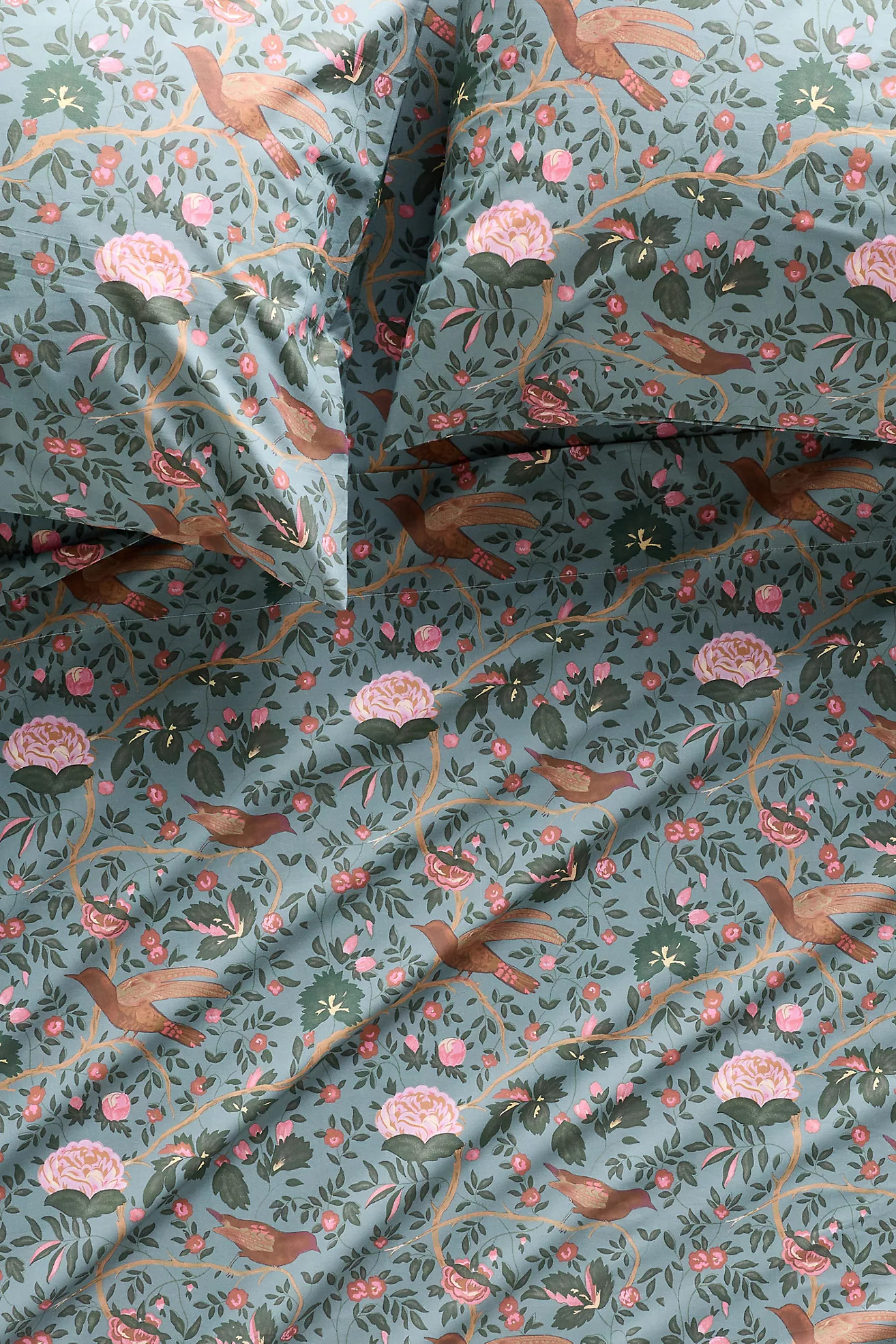 Organic Cotton Percale Printed Sheet Set