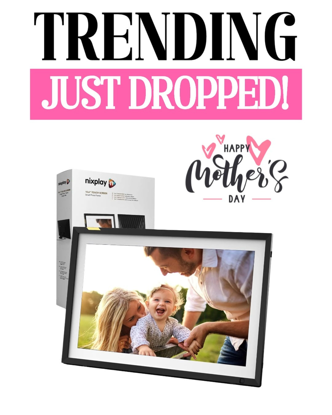 Celebrate Mom with the ultimate meaningful gift this Mother’s Day 💖✨ The Nixplay Digital Touch Screen Picture Frame with WiFi - 15.6” Photo Frame lets you instantly share precious family memories, vacation photos, and special moments right from your phone! The large touch screen display looks beautiful in any home and makes staying connected feel extra special 🥹📸 Perfect for moms, grandmas, and anyone who loves seeing family memories all day long! 💐💕#LTKGiftGuide #LTKFamily

#LTKMothersDay #LTKHome #LTKSeasonal #LTKMothersDay #LTKHome #LTKSaleAlert
