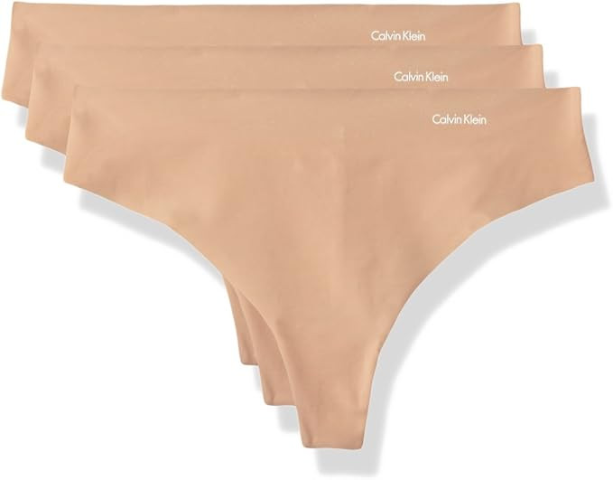 Calvin Klein Women's Invisibles Seamless Thong Panties (5 Pack) | Amazon (US)