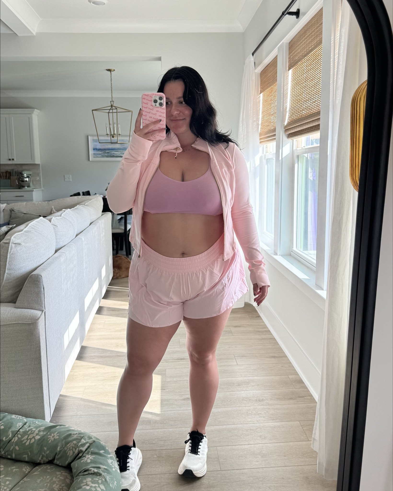 quite possibly the cutest postpartum outfit yet! wearing an XL in the shorts and 14 in the tops! bra is very old lululemon but i linked a similar one 🥰

#LTKMidsize #LTKootd #LTKmomlife