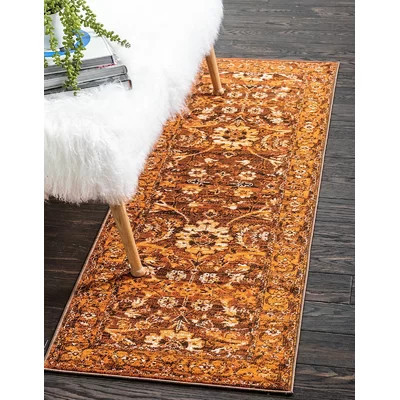 Majestic Oriental Orange Area Rug | Wayfair North America