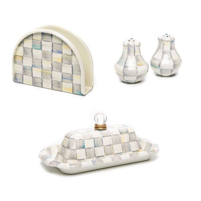 Sterling Check 3pc Tabletop Essentials Set | MacKenzie-Childs