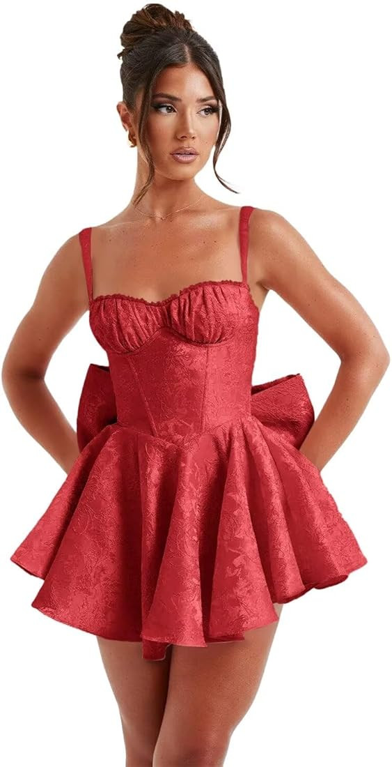 Satin Applique Homecoming Dresses for Teens Short Prom Dress Corset Cocktail Evening Party Party ... | Amazon (US)