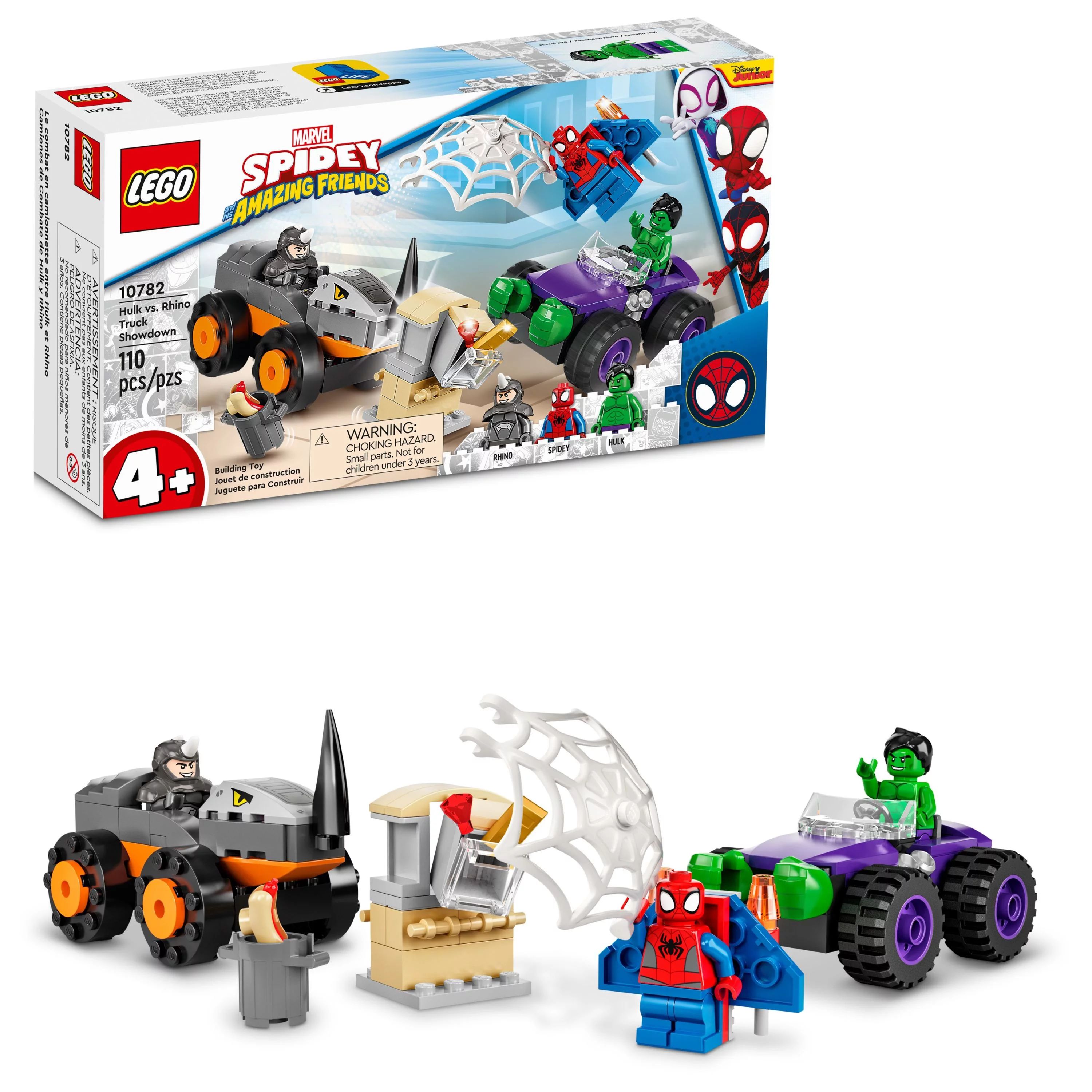 LEGO Marvel Spidey And His Amazing Friends Hulk vs. Rhino Truck Showdown 10782 Building Kit; Play... | Walmart (US)