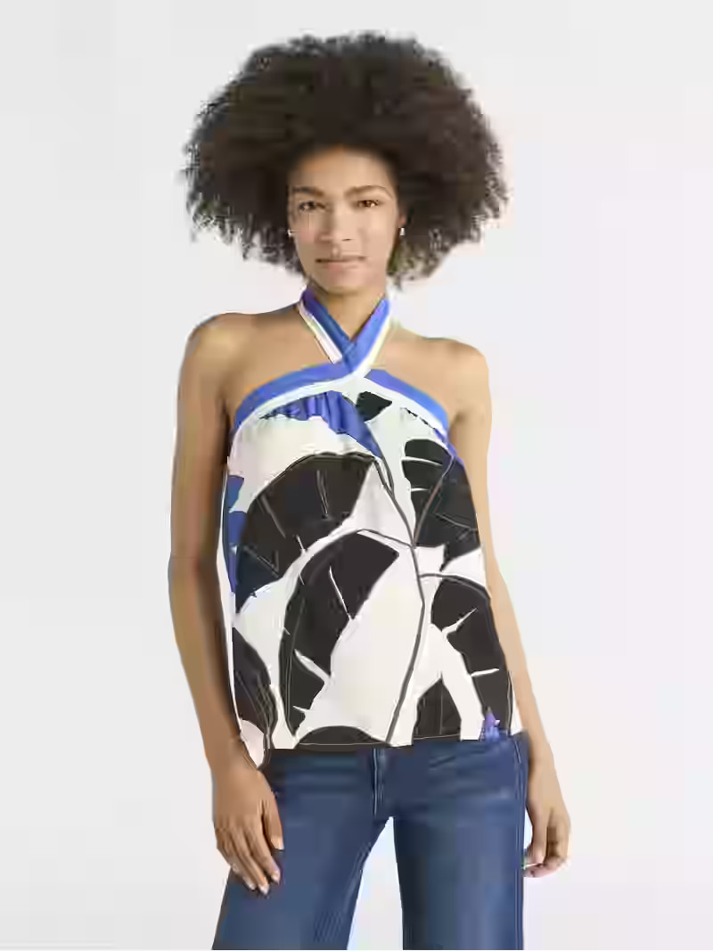 Sofia Jeans Women's and Women's Plus Tie Halter Top, Sizes XS-4X | Walmart (US)