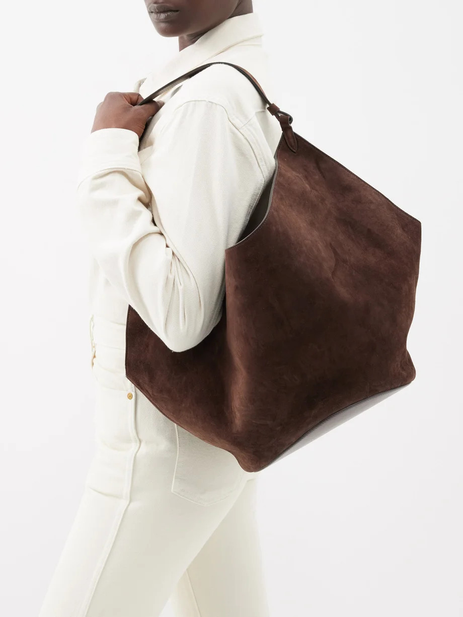Lotus medium suede tote bag | Khaite | Matches (US)