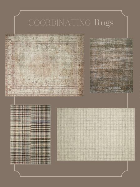 Coordinating rugs for an open concept home!!! These can all be interchanged between living, dining, entry etc. 



#LTKhome