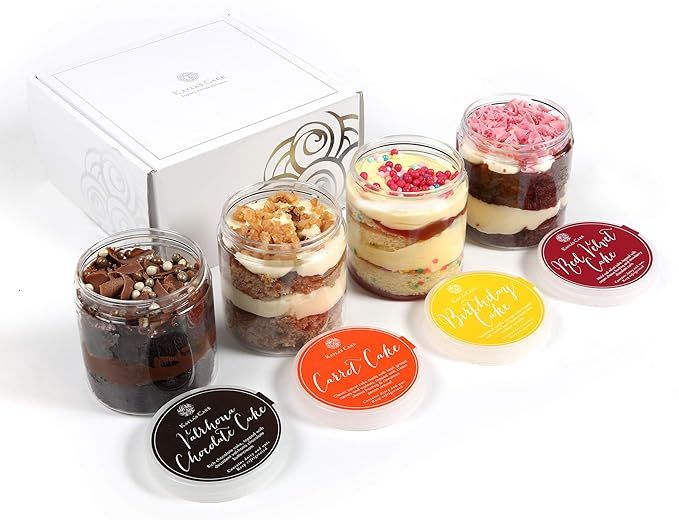 Kayla's Cake in a Jar Premium Luxury Gourmet Assorted Gift Baskets Chocolate Birthday Care Packag... | Amazon (US)