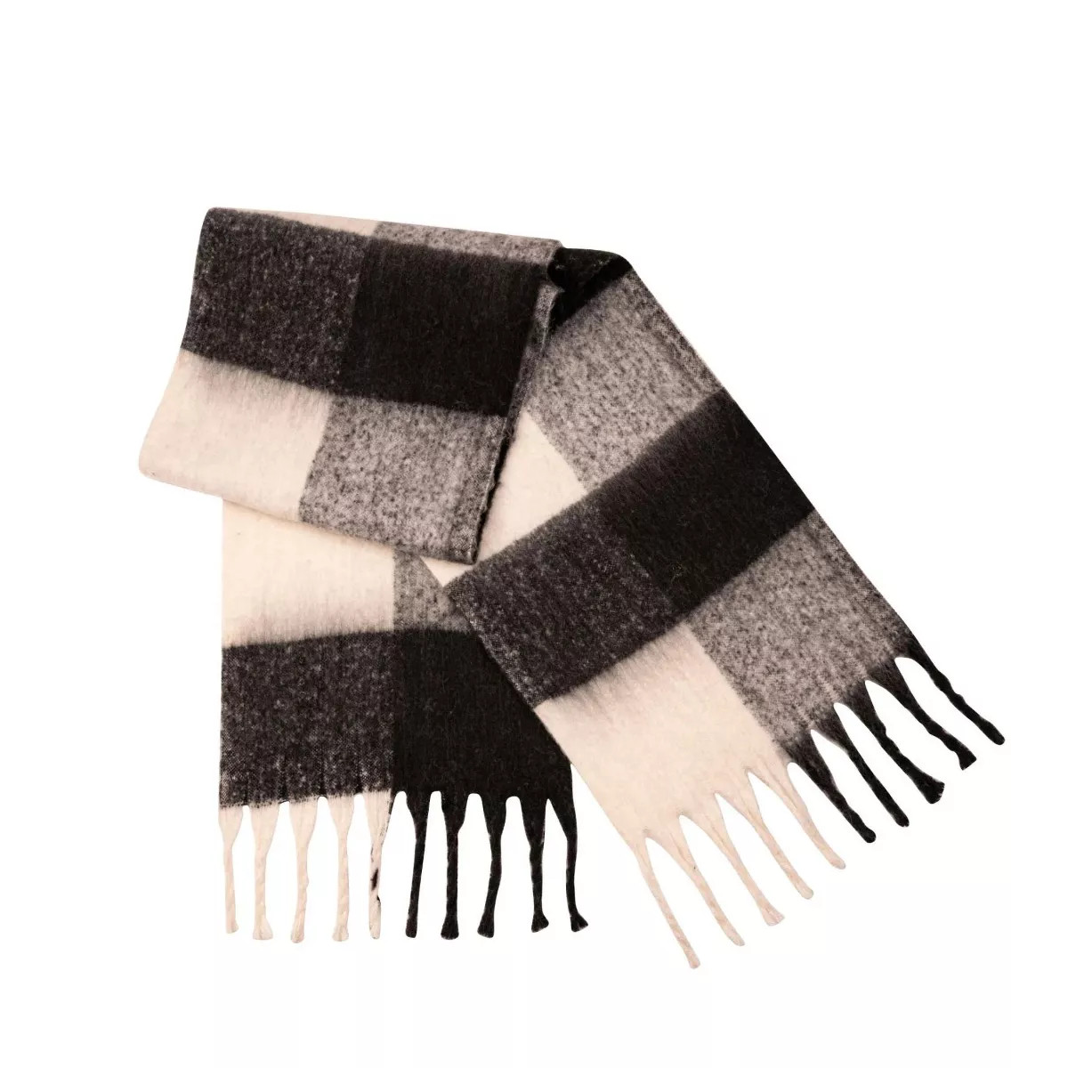 Sprigs Extra Long Checkered Fringe Scarf | Target
