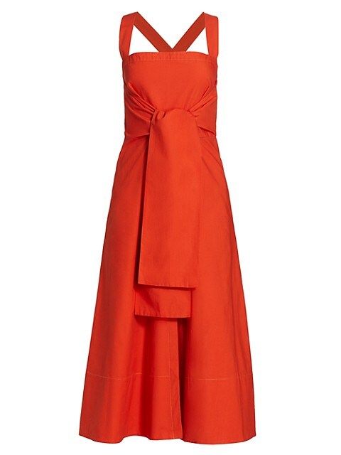 Poplin Apron Midi-Dress | Saks Fifth Avenue
