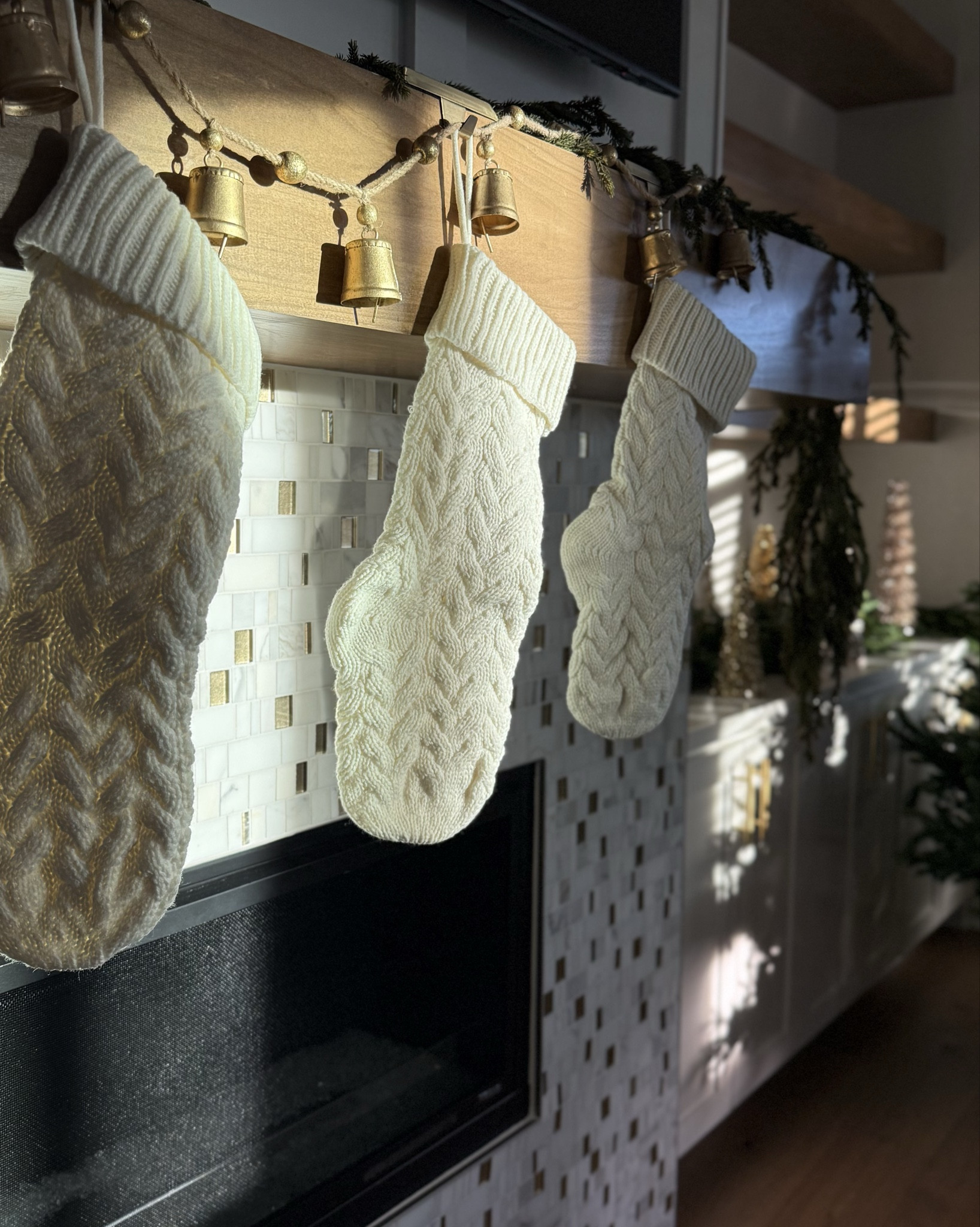 Loving our Amazon Christmas stockings! Just waiting for the stocking name tags to arrive 😍 I linked the name tags that I purchased from Etsy! 

Faux Christmas tree, artificial Christmas tree with lights, Christmas garland, faux garland, neutral Christmas decor, gold Christmas trees, gold Christmas decor, Christmas bells, velvet Christmas ornaments, flocked Christmas ornaments, Christmas decor ideas, Christmas decor inspo, Christmas decor inspirations, transitional Christmas decor, prelit Christmas tree, Christmas shelf decor, Christmas shelf decorating, viral Home Depot Christmas tree, viral Christmas tree, white Christmas stockings, neutral Christmas stocking, matching Christmas stockings 



#LTKHome #LTKSeasonal #LTKHoliday