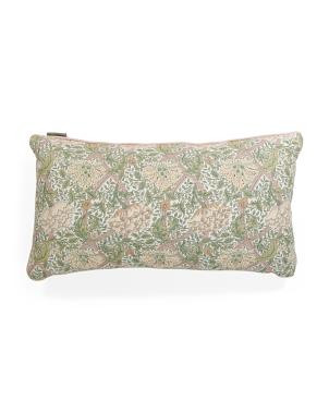 14x26 Windrush Sage Floral Print Embroidered Pillow | TJ Maxx