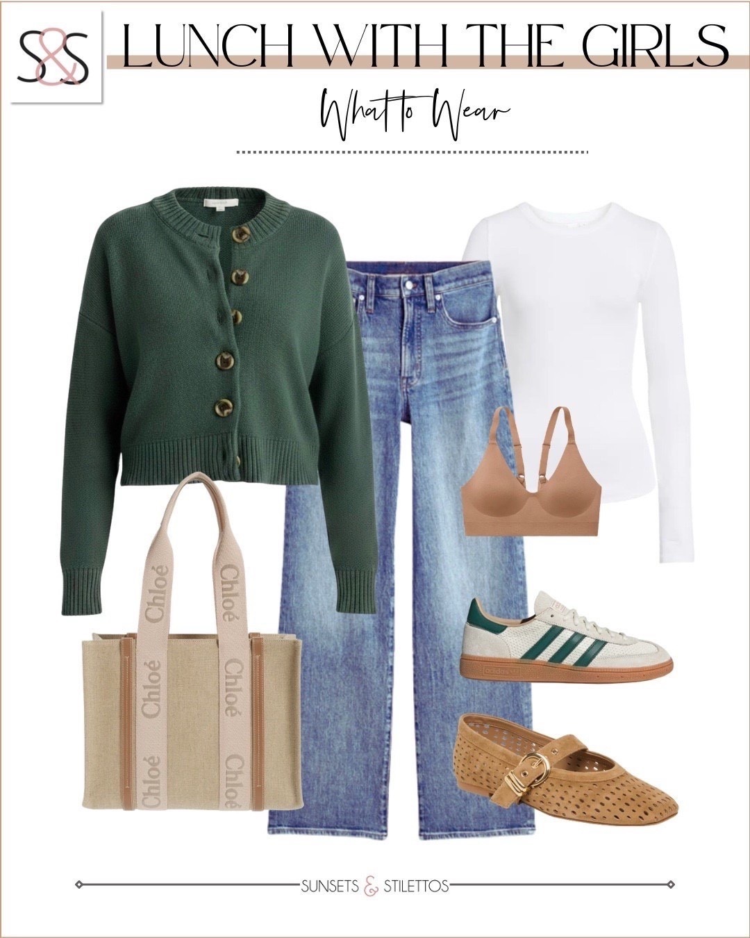 Restocked! Green cardigans and straight leg jeans are my go to for an easy lunch look. Add sneakers for walking around town or flats to dress it up just a bit.

lunch outfit ideas, casual spring outfit, green cardigan outfit, straight leg jeans, sneakers and flats outfit, everyday chic style, neutral layering pieces, what to wear to lunch

#LTKSeasonal #LTKWorkwear #LTKOver40
