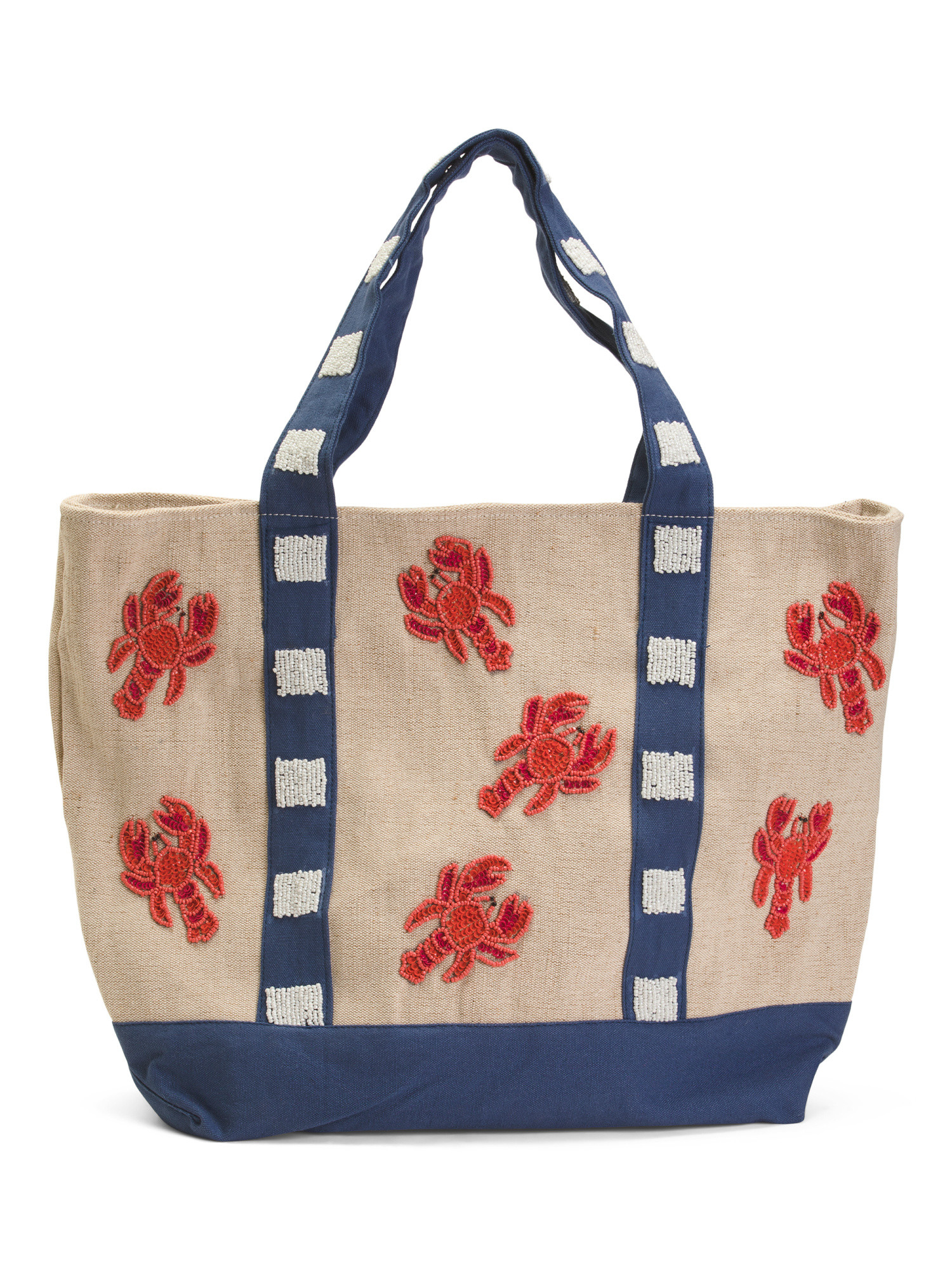 Canvas Canvas Carry All Tote In Lobster Motif | TJ Maxx
