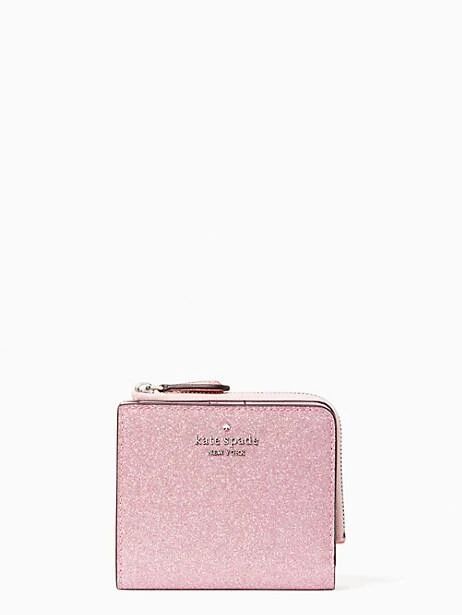 lola glitter boxed small l-zip bifold | Kate Spade Outlet