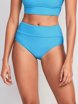 High-Waisted Bikini Swim Bottoms for Women | Old Navy (US)