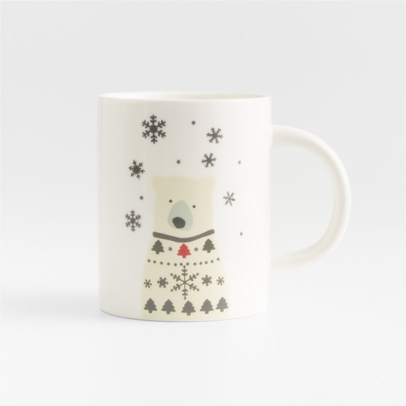 Forest Friends Christmas Polar Bear Mug + Reviews | Crate & Barrel | Crate & Barrel