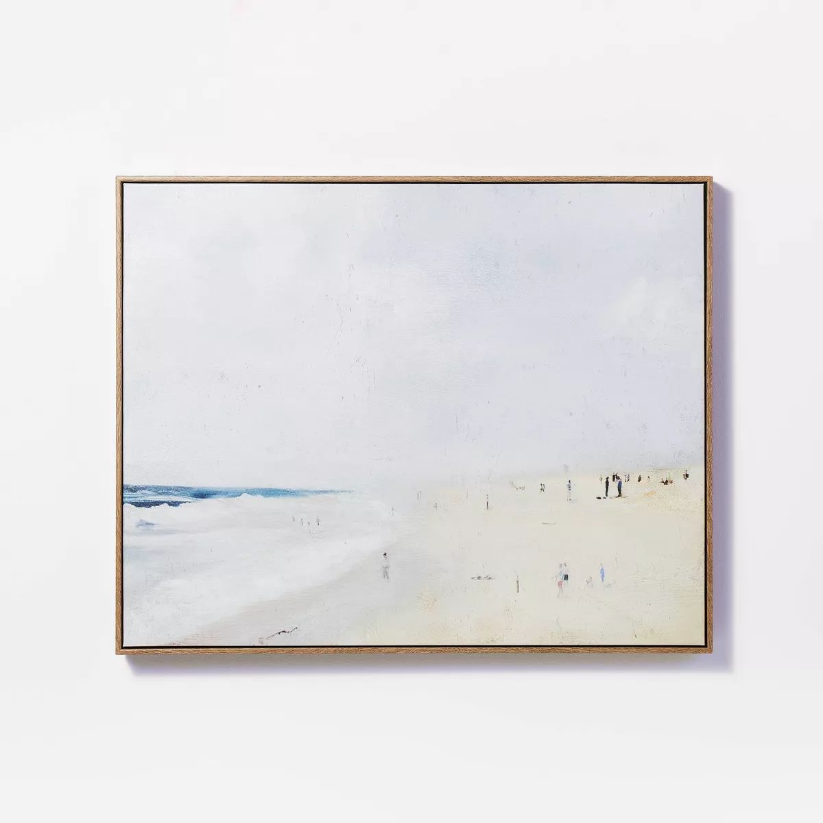 30" x 24" Painted Beach Embellished Framed Wall Canvas - Threshold™ designed with Studio McGee | Target