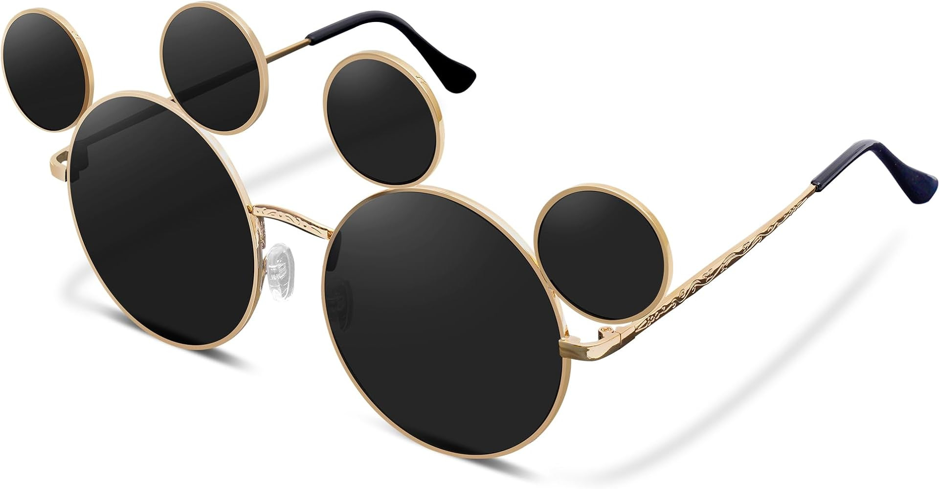 Foomegik Round Sunglasses, Metal Frame UV Protection, 3 Sizes, Fun Theme Park Accessories, Cospla... | Amazon (US)