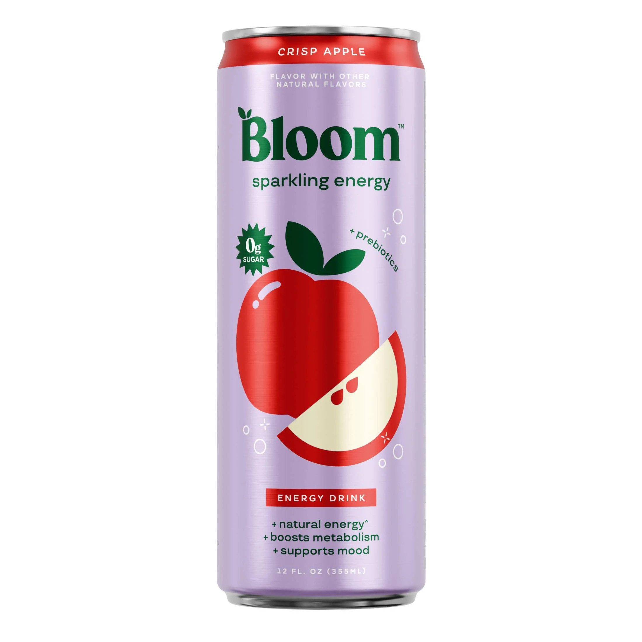 Bloom Nutrition Sparkling Energy Drink, Crisp Apple, 12 fl oz Single Can | Walmart (US)