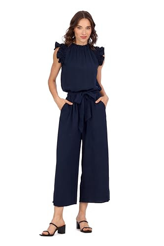 Mud Pie Women's Arlette Jumpsuit, Navy, Small | Amazon (US)