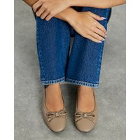 River Island Womens Beige Bow Ballet Pumps | River Island UK & IE