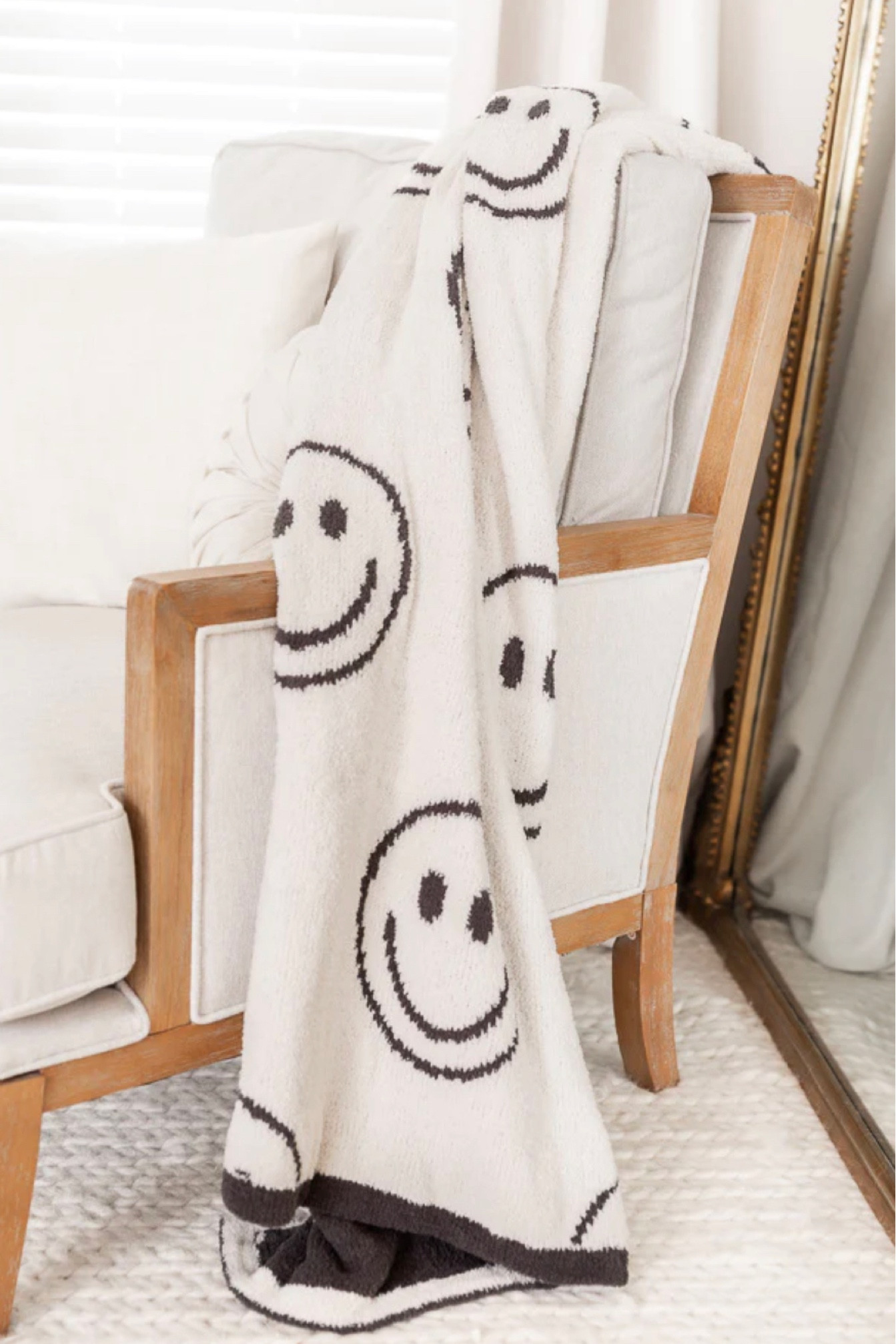 THE CUTEST new blanket from pink lily boutique!! smiley face throw blanket, trendy blanket, reversible blanket, blanket, home decor, room decor, cute blanket, barefoot dreams dupe blanket

#LTKstyletip #LTKunder100 #LTKhome