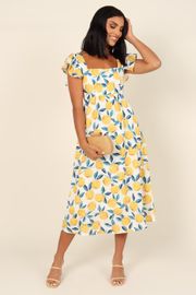 Diyana Dress - Lemon Print | Petal & Pup (US)