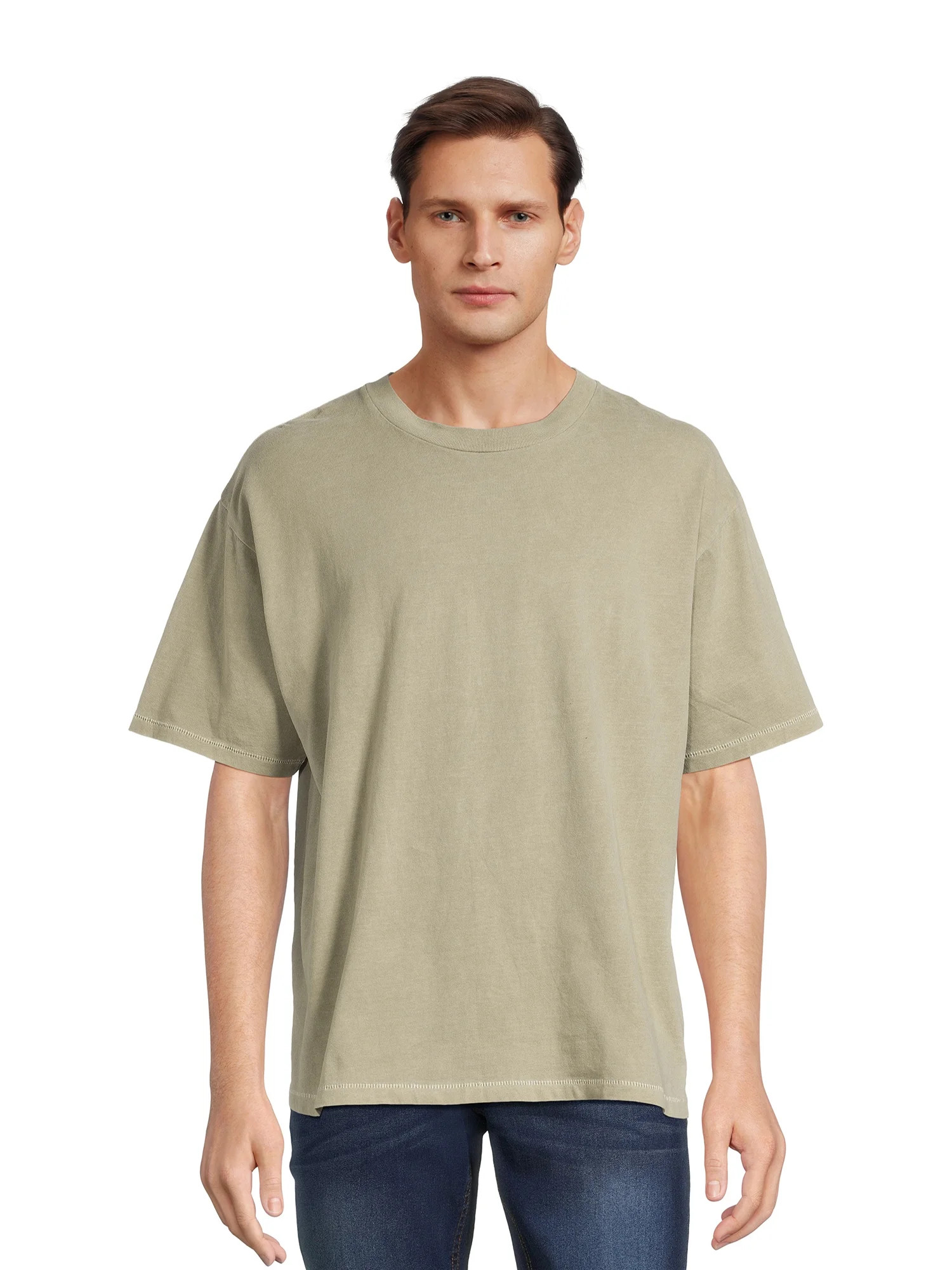 No Boundaries Men's and Big Men's Oversized Tee with Short Sleeves, Size XS-5XL | Walmart (US)