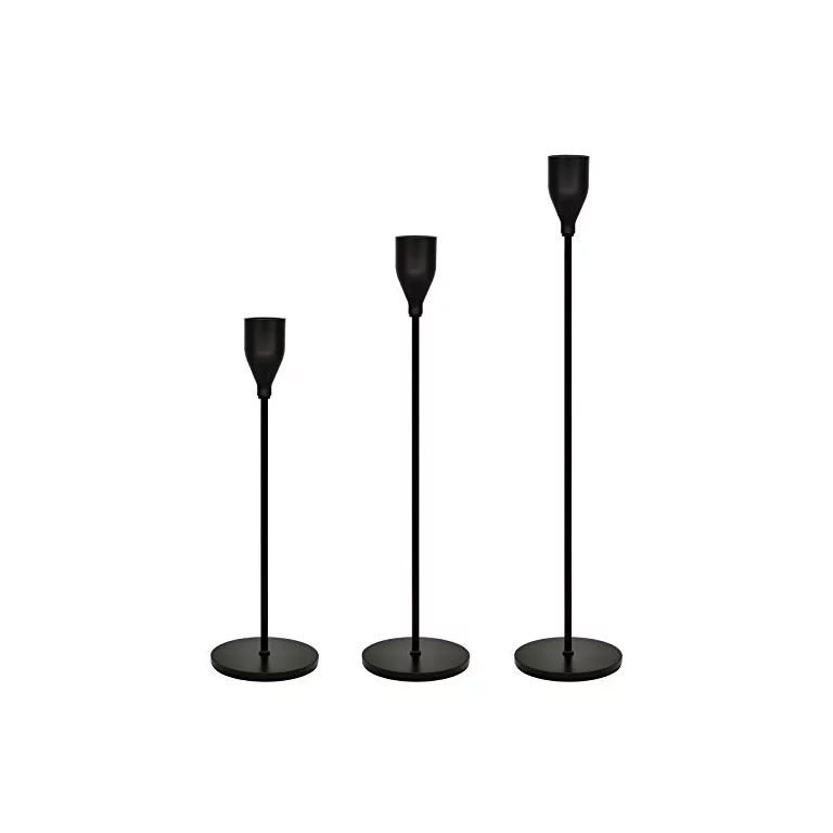 Candle Stick Holders Set of 3, Metal Taper Candle Stands Set Modern Elegant Decorative for Dinnin... | Walmart (US)