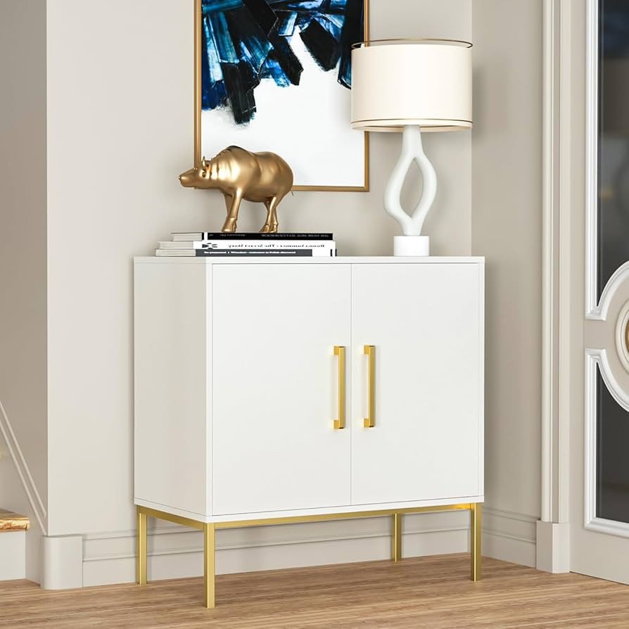 JOZZBY Buffet Sideboard Cabinet with Storage, Modern Wooden Free Standing Cabinet with Adjustable... | Amazon (US)
